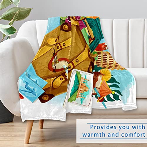 Poster de voyage couverture douce et chaude grand lit canap&eacute; 150x100