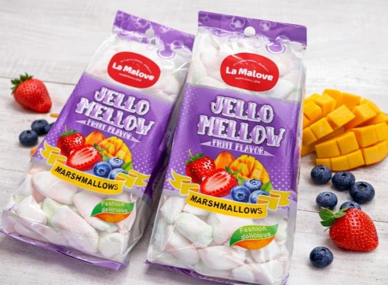 La Malove Jello Mellow Fruit Flavour Marshmallows ? Soft & Fluffy