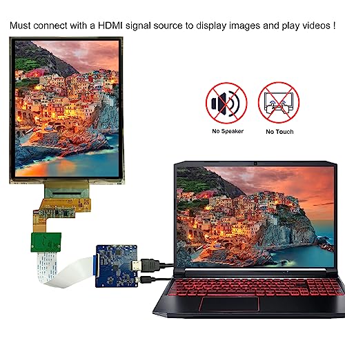 Image of wisecoco 7.8 inch Flexible Display Curved Bendable Screen FHD 1440 * 1920 AMOLED Display with HDMI Driver Board OLED Monitor Without Enclosure Kit for DIY Prototype Demo