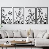 AMAATE Botanical Line Art 4 Pcs