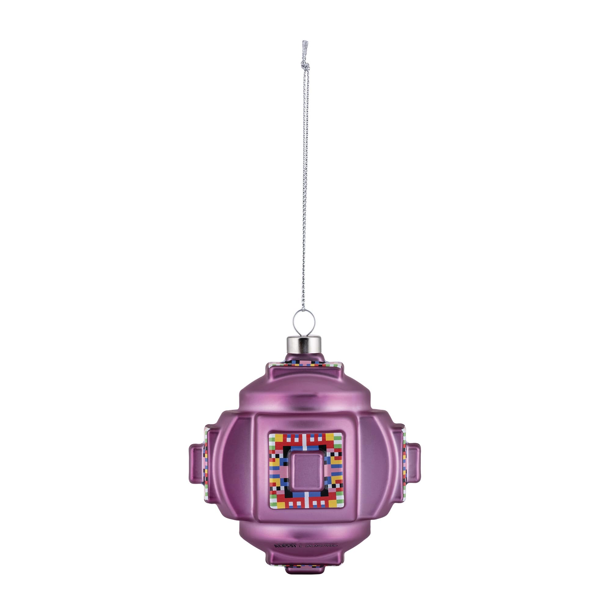 Alessi Fractal ESA06 4 - Design Christmas Tree Ornament, in Blown Glass, Hand-decorated