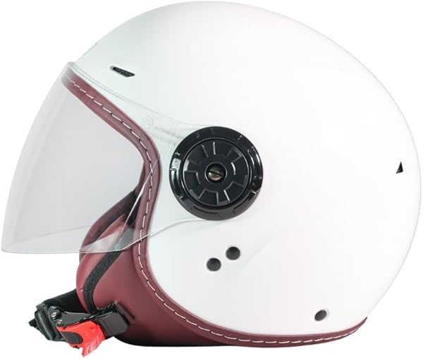 ORIGINE Casco de Moto Jet Homologado ECE 22.06, Casco Urbano para Scooter Ligero y Compacto con Visera Transparente Larga - 3