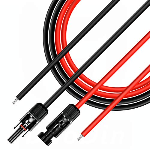 SolaMr Paire de 6mm² Câble Solaire Câble D'extension de Panneau Solaire avec Connecteurs MC4 Mâle et Femelle pour Système de Panneau Solaire - 6M Cover