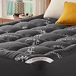 BEDLORE King Mattress Topper Viscose Derived from Bamboo,Thick Pillow Top Mattress Pad,Deep Pocket Fits Mattress 6"-18",Soft Breathable Mattress Cover for Back Pain Relief