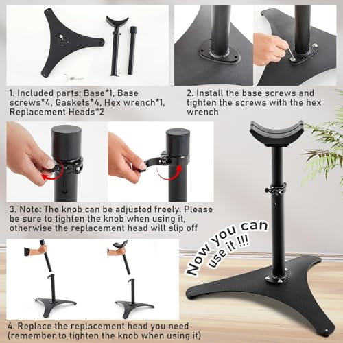 Image of Zonon Farrier Horse Hoof Stand, Tool-Height Adjustable Metal Horse Hoof Trimming Tools, Extra-Large Base Enhances Stability, Blacksmith Farrier Stand(Black,Metal Triangular Base)