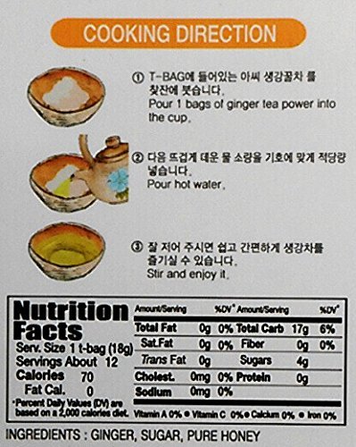 Té instantáneo de jengibre con miel - 12 bolsas x 063oz Té instantáneo de jengibre con miel - 12 bolsas x 063oz