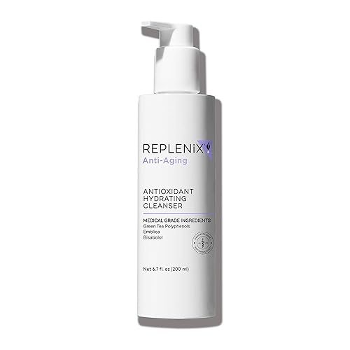Replenix Limpiador hidratante antioxidante, lavado facial suave de grado médico para piel seca y madura
