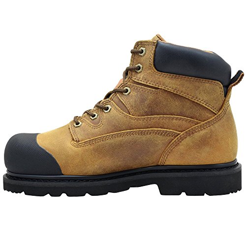 King Rocks Men's Safety Work Boots 6" Durapro - Steel Toe, Waterproof, Puncture Resistant, & EH-Rated3