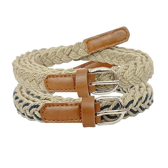 Women Cotton Braided Hand Made Casual Belt For Ladies | Handwoven Belt | Long Shirt Handwoven Belt For Women | Long Dresses Belt (BG -BADGE- BLUE)-image-24