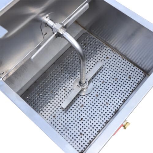 Miniatura 5 de Filtro de freidora móvil 55L, 550W Sistema de filtración de aceite 110v60hz Camión de filtro de aceite para plantas de producción de alimentos,