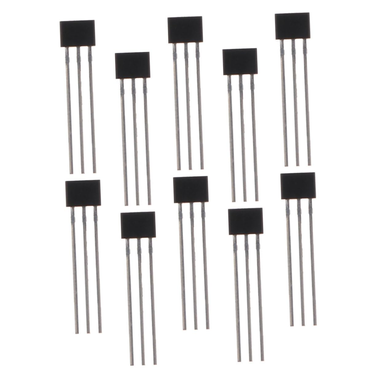 FUNOMOCYA 10pcs Hall Effect Sensor Switch Hall Parts Integrated Circuits Sensor 3pins Appliances Sensor 3pins Sensor Hall Effect Parts Brushless Electric Motor Hall Sensor Halls Sensor Alloy