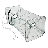 Construction robuste en nylon : ce produit utilise un nylon de pour la fabrication de ses cages à crevettes, conservant ainsi son intégrité même après de multiples utilisations et dans des conditions d'eau variables. filet à crevettes pliable, idéal pour la pêche au vairon