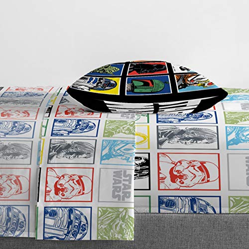 Image of Jay Franco Kids Sheet Set with Fitted, Flat Sheets & Pillow Cover - Ultra-Soft Bedding with Pillowcase for Room Decor, Multi - Star Wars, 3 Piece Twin