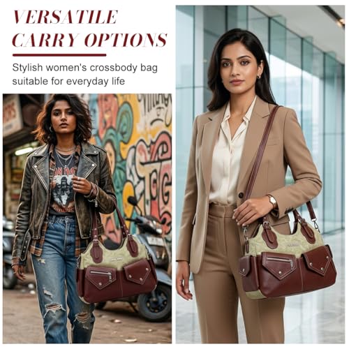 Image of PALAY Shoulder Bag for Woman Vintage PU Leather Women Handbags Punk Retro Crossbody Bags for Women