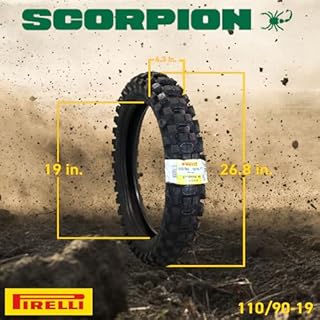 Pirelli Scorpion MX Extra X 80/100-21 51M Front & 110/90-19 62M Rear Tube Type Motorcycle Tires: Engineered for Motocross and Off-Road Training and Amateur Racing Performance with Keychain