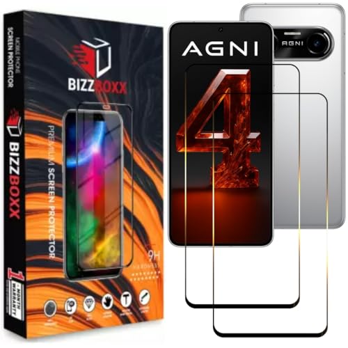 Image of Screen Guard Compatible with LAVA Agni 4 5G Tempered Glass Screen Protector Guard - HD Clarity, Anti-Fingerprint (Agni 4-6.67 inch) With Installation Kit - Pack of 2