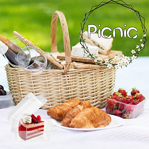 100 Pcs Clear Hinged Plastic Containers,Transparent Square Plastic Takeout Boxes,Disposable Clamshell Food Containers For Hamburger,Sandwiches,Cake,Salads,Pasta,Pastry #TOP3