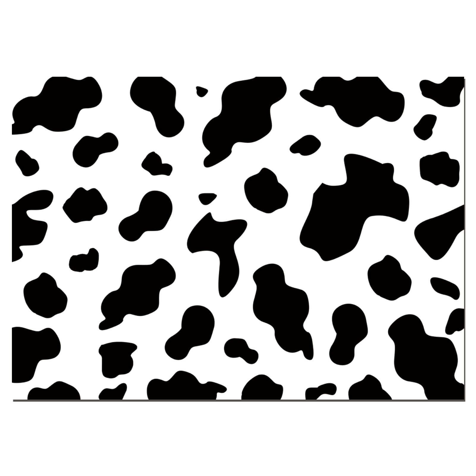 HQM 10x8FT Soft Fabric/Polyester Cow Party Photography Backdrops Black and White Cow Farm Animal Happy Birthday Photo Background Kid's Birthday Party