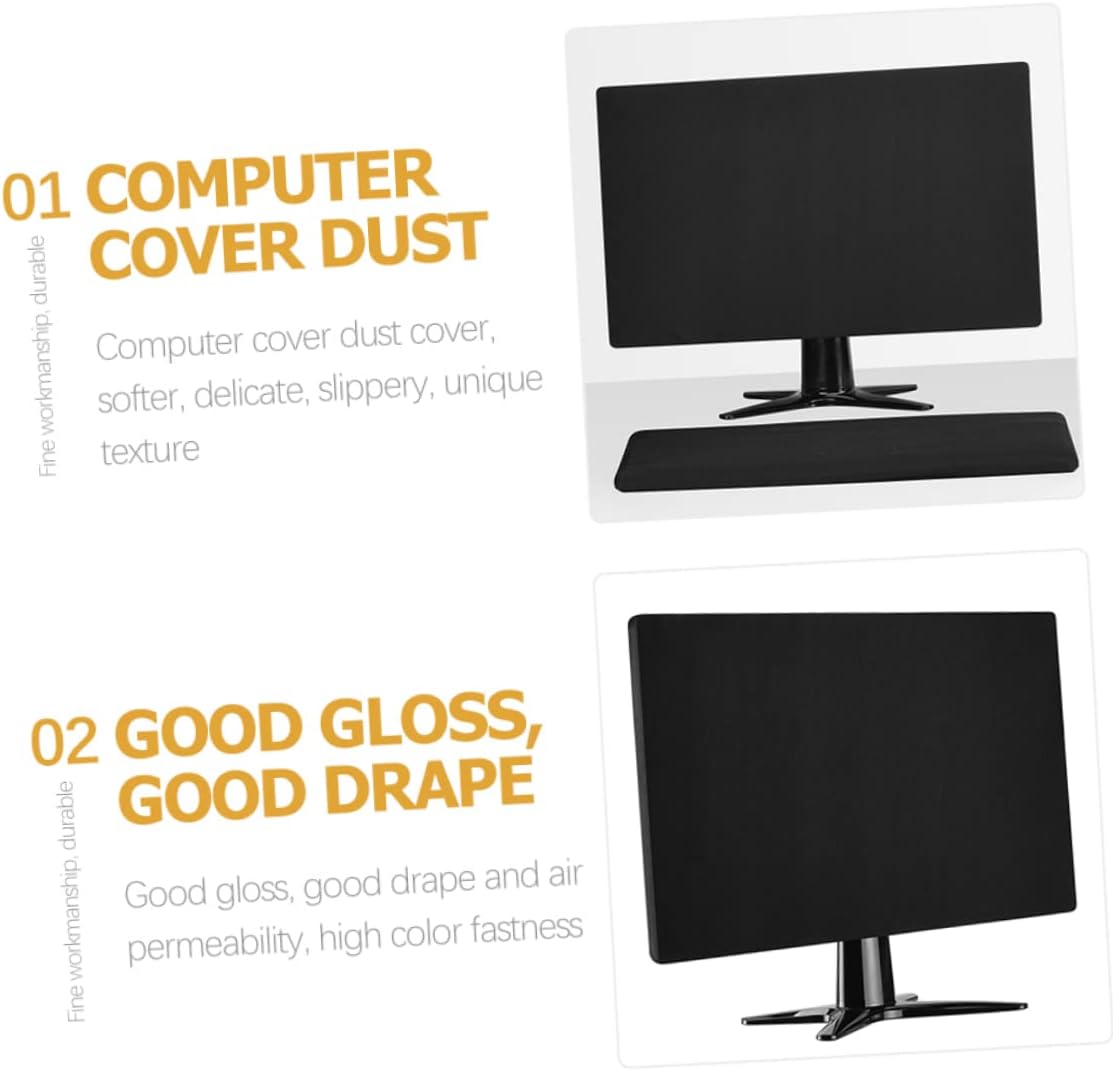 DOITOOL Stretchy Cotton Computer Screen Cover Dustproof Monitor Protector Lightweight Soft Fabric Dust Wrap for Desktop Display Protection