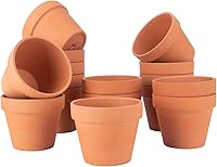 26 Pack 4 Inch Terracotta Clay Nursery Pots for Succulents Cactus Flowers - Drainage Holes, Breathable Ceramic Planters