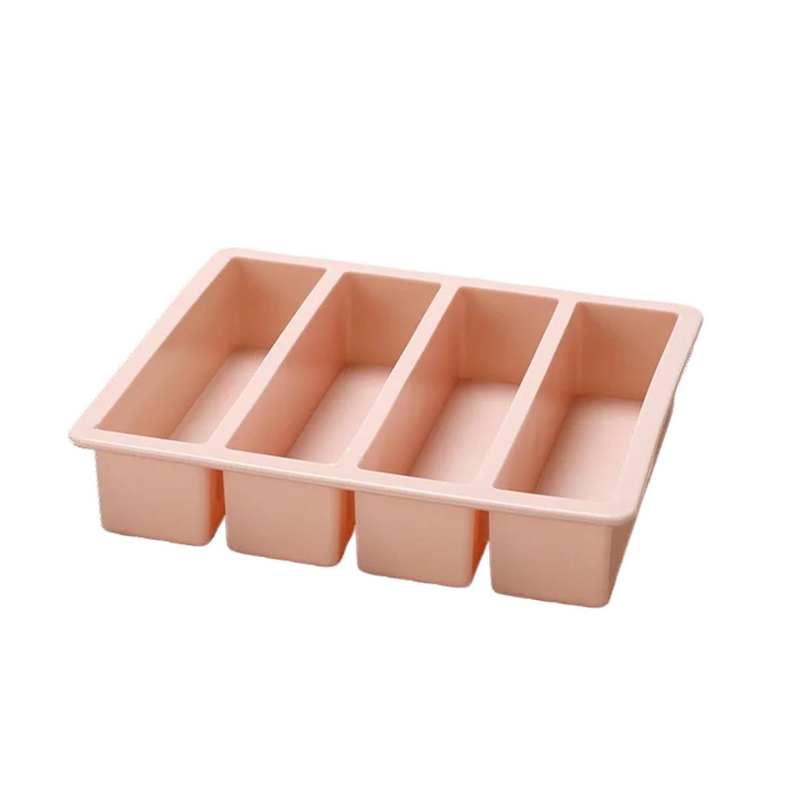 Stampo for vassoio for cubetti di ghiaccio in silicone quadrato a 4 griglie