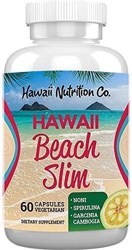Hawaii Nutrition Company Beach Slim - Green Tea & Garcinia Cambogia Extracts for Weight Management, Natural Energy Supplement & Metabolism Support, 60 Capsules