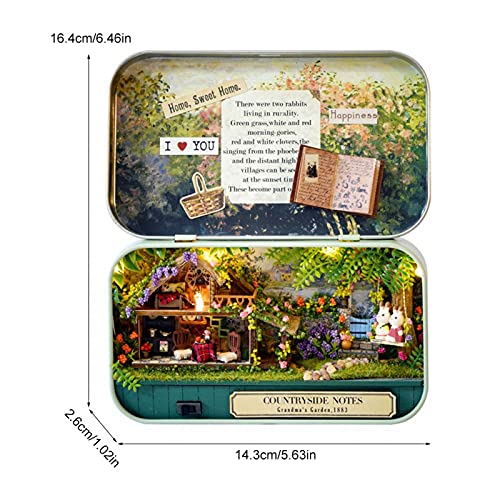 DIY handgemachte Miniatur Puppenhaus gute alte Zeit Thema Mini Puppe Box House, exquisite Handarbeit Puppenhaus Kinder… – Bild 7