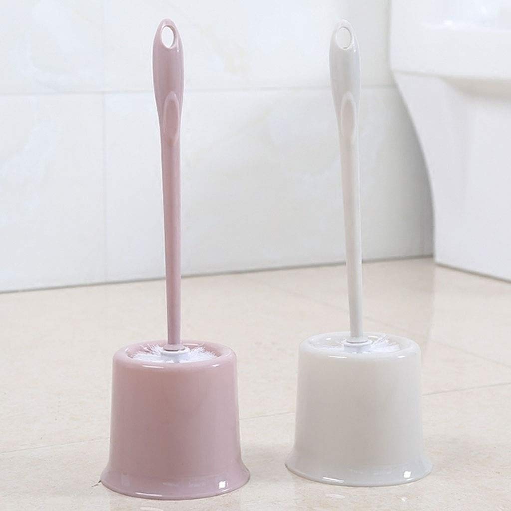 Bodhi2000 Scopino Per WC Con Manico Lungo In Nylon - Grigio - Spazzola Per Bagno Con Supporto A Parete
