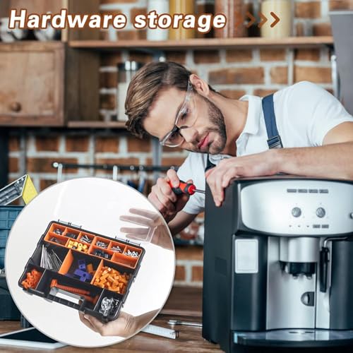 Image of GION 21 Compartments Wrench Socket Storage Box Car Boat Motorcycle Repairing Small Tools Storage Box, Multi Tools Storage Case Plastic Hardware Toolbox (1Pcs)