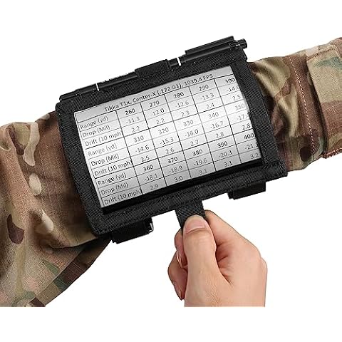 VOTAGOO Tactical Armband Sleeve Storage Kit QB Wrist Map Holder Arm Pouch DOPE Card Holder for Shooting Rescue Surveillance and Field Measurements (Black) Cover