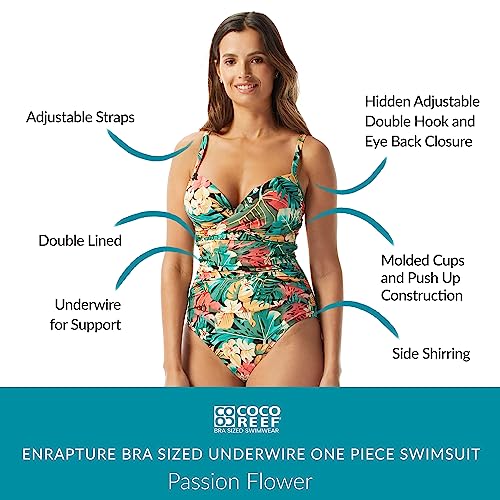 COCO REEF Enrapture Bra Sized Underwire One Piece Swimsuit with Molded Push Up Cups4