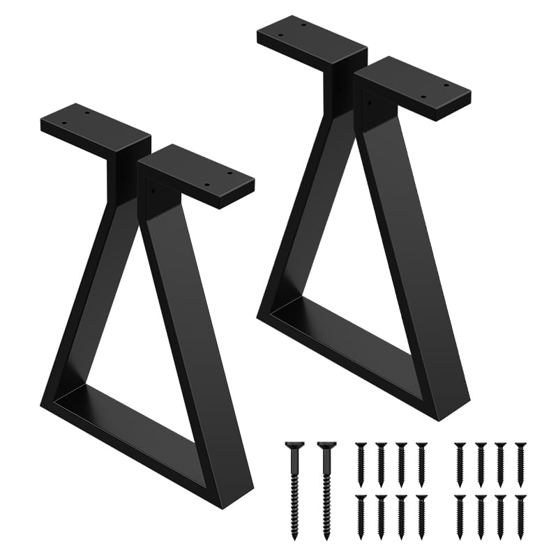 Orgerphy 16 inch Metal Furniture Legs Set of 2| Heavy Duty Table Legs Bench Legs | Update Clip-Style...