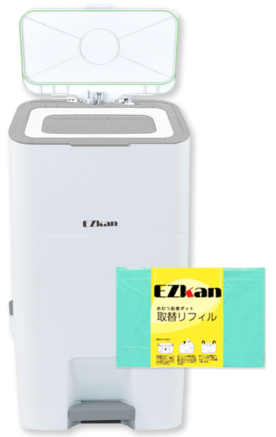 (ケラッタ) EZkan おむつポット ごみ箱 大容量 27L 99% 防臭 抗…