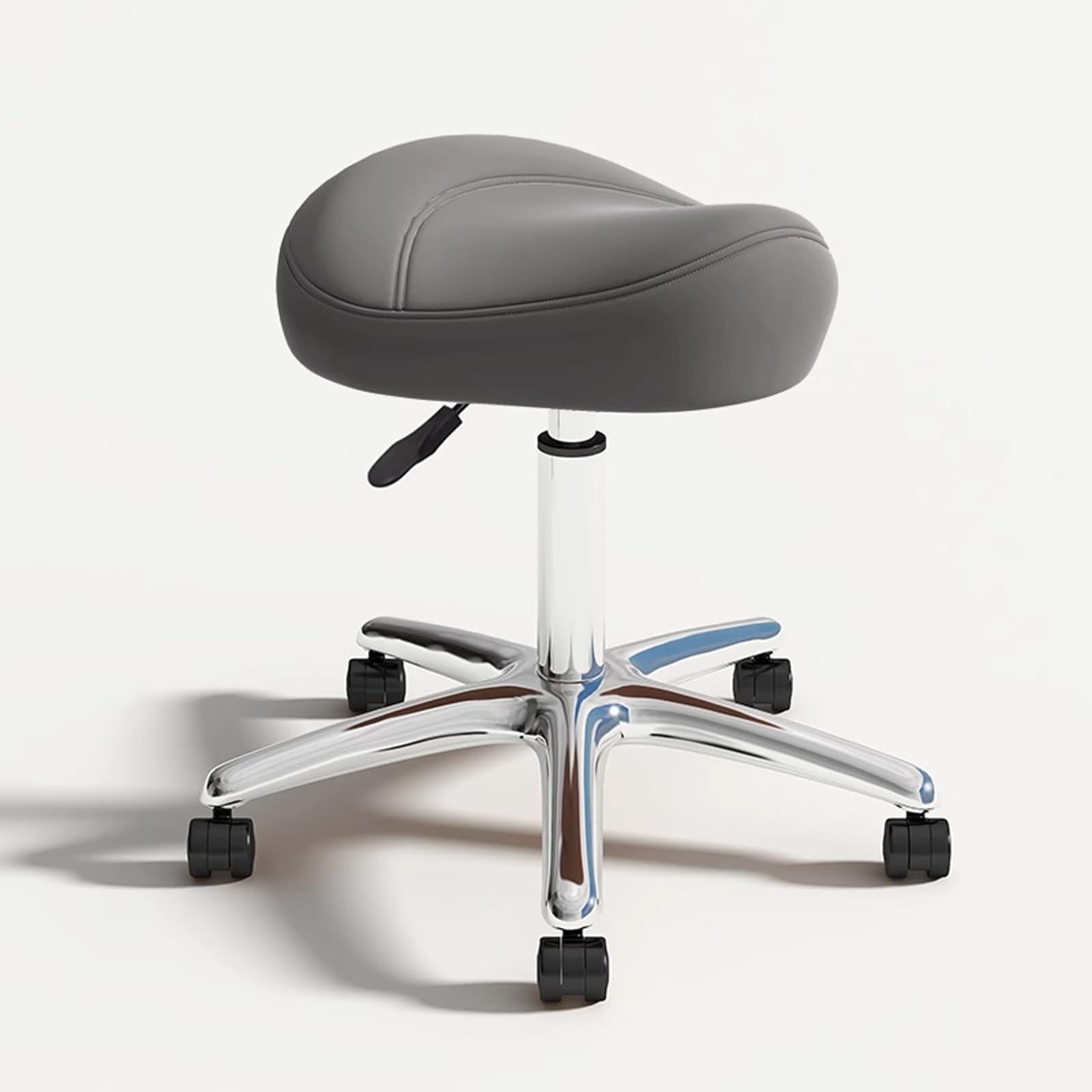 Taburete ajustable con ruedas, cómodo cojín de esponja, taburete giratorio para tatuaje, laboratorio, masaje, salón, spa, dibujo, uñas