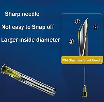 Hypodermic Needles 18g x 1 inch, 18g 1 Inch Needle, 18g Needles for Injections,(100Pack) Industrial Dispensing Accessories