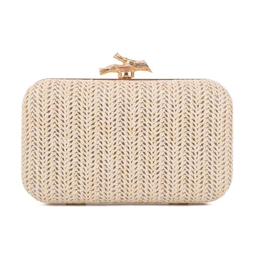SUKUTU Stroh Clutch Bags Sommer Strand Geldbörse für Frauen Abend...