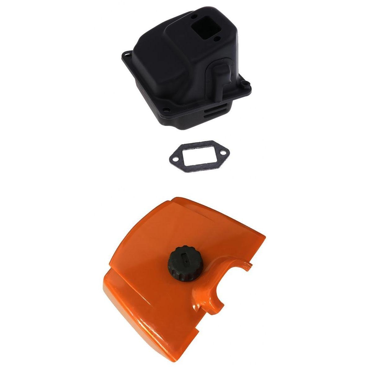 FLAWISH Air Filter Cleaner Cover Chainsaw Muffler Gasket for STIHL 038 380 MS380 MS381 038AV Magnum