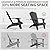 Psilvam Adirondack Chair, Oversized Poly Lumber Fire Pit Chair with Cup Holder, 350Lbs Support Patio Chairs for Garden, Weather Resistant Outdoors Seating, Relaxing Gift for Father & Mother (2, Black)