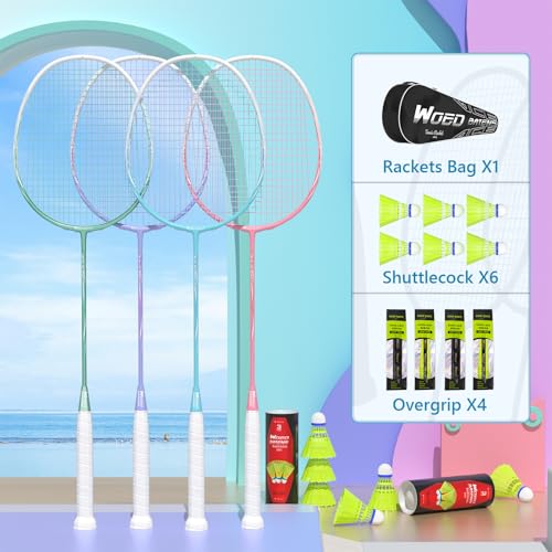 Image of Professional Carbon Fiber Badminton Rackets Badminton Racquet for Backyards Gym