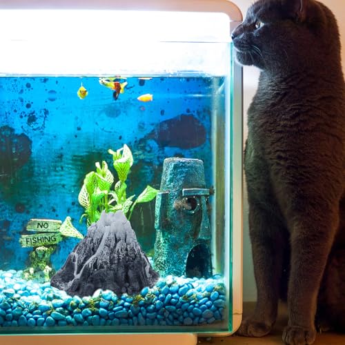 Image of POPETPOP Mini Snow Mountain Prop for Fish Tank Landscaping Aquarium Decoration Lifelike Snow Mountain Model Enhances Natural Beauty for Fish and Water Quality
