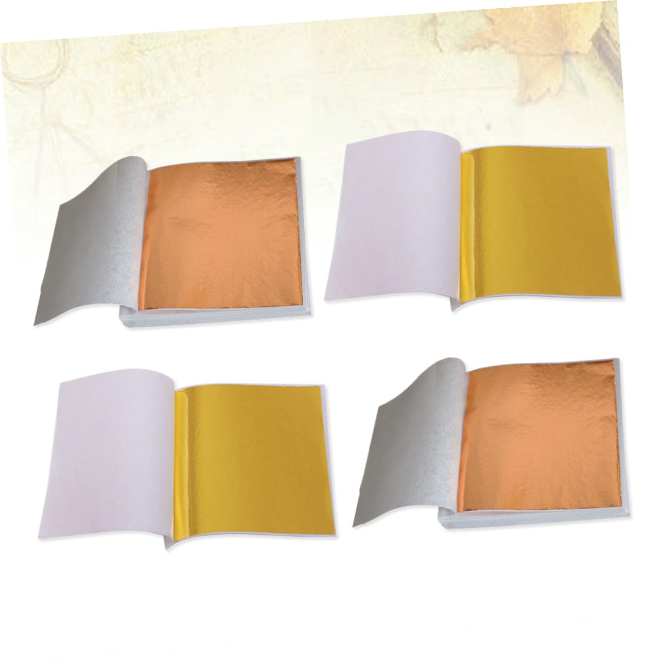 STOBOK 600blätter Imitationsblattgold Papier Gold Und Gold Für Maniküre Basteln Kunst Gilding Und Dekoration Für Projekte Möbel Und Makeup