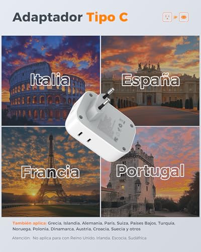 Adaptador enchufe europeo 21 Imagen adicional