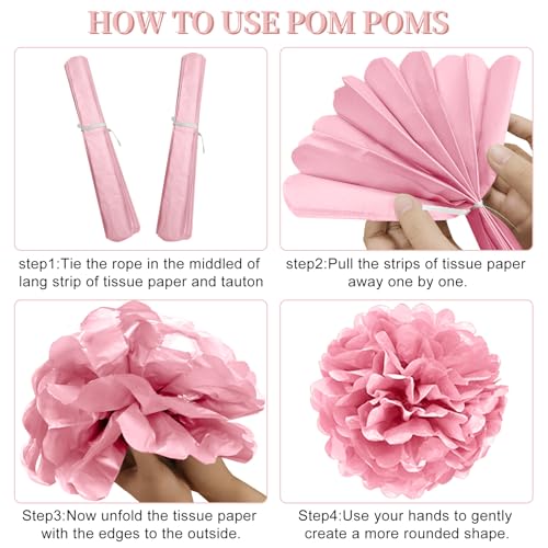 Image of Kuxriox 20PCS Happy Retirement Party Decorations Kit for Women, Rose Gold Retirement Backdrop Balloons Honeycomb Centerpiece Swirl Paper Pompoms Party Supplies, Retired Sash Table Topper Swirls Set