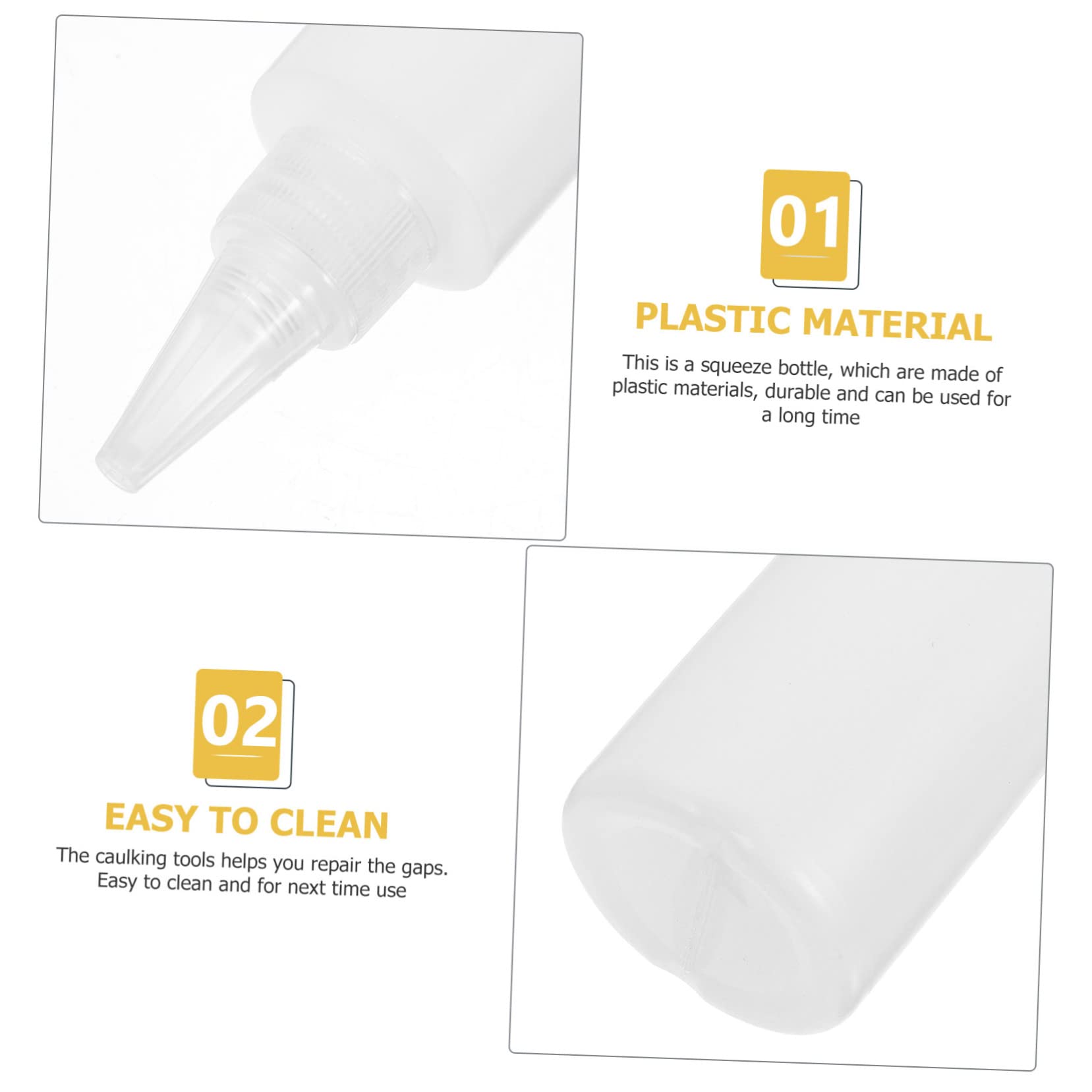Botellas Dispensadoras de Pigmento 50ml Punta, 100 Piezas | Plástico Blanco, Recargables y Portátiles, Limpieza Sencilla, Cabezal Afilado para Dosificación Precisa