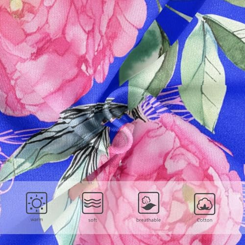 Pink Peony Flowers Leaves Blue Girls Underwear Toddler 2t Cotton Little Girl Panties Fancy Briefs Underpants3