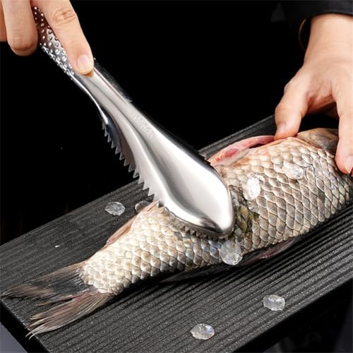 HEBEOT Fish Scale Remover Stainless Steel Fish Scraper Cleaner Scaler Kitchenware Peelers Fish Skin Brush Fast Remove