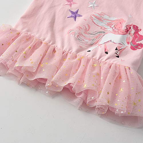 Image of VIKITA Kids Girls T Shirts Summer Short Sleeve Toddler Graphic Tops for Daily Casual Wearing, Pack for 2 (S3920+S3977 5T)