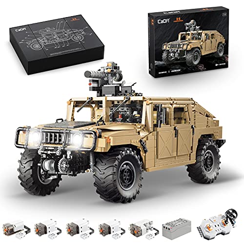 CADA C61036w Technik Ferngesteuert Modell, Militär-Humvee Off-Roader, 3935 Teile mit 2.4Ghz RC SUV Motorisierter Modell…