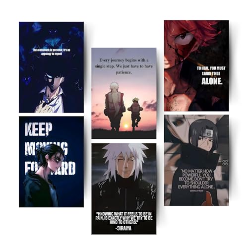 Image of Posters Inc Anime Motivational Wall Posters Moving Forward Sunset 6 A4