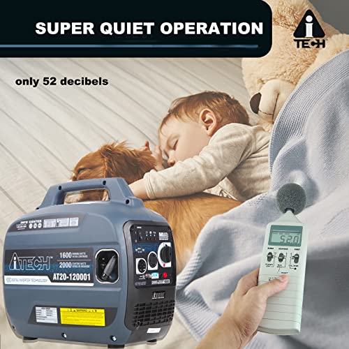 AT20-120001 2000 Watt Portable Inverter Generator Gas Powered Lightweight and Small with Super Quiet Operation for Home or Travel, RV Ready - Image 5